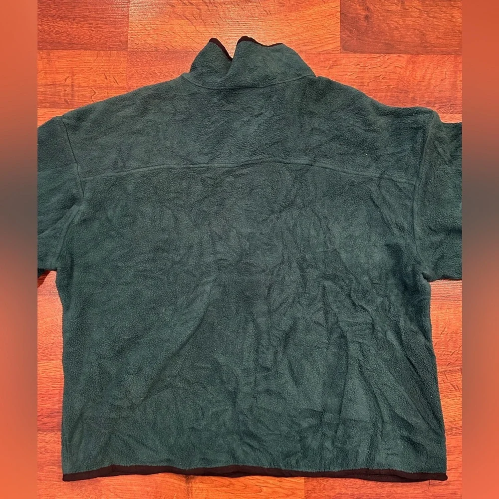 Vintage The North Face Fleece 1/4 Zip Green Pullover Men's Size Medium USA Made